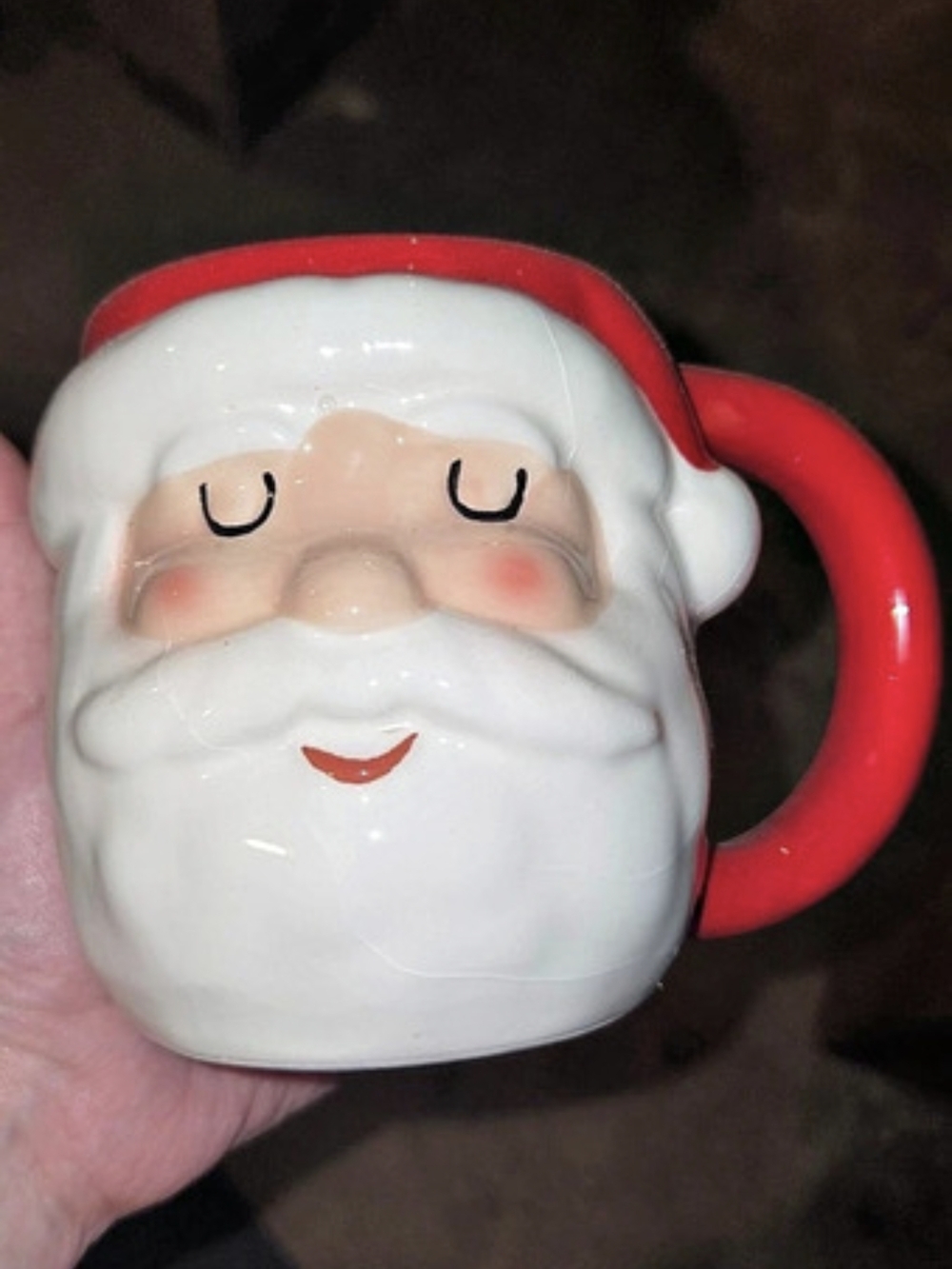 Target Threshold Santa Claus Head Christmas Mug with Crazing Xmas Holiday Kitsch
